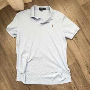 Polo Ralph Lauren Men’s Polo Shirt Light Blue Classic Fit Pony Logo Size Large